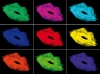 Kussmundbild � la Andy Warhol