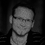 Textportrait Schwarzweiß